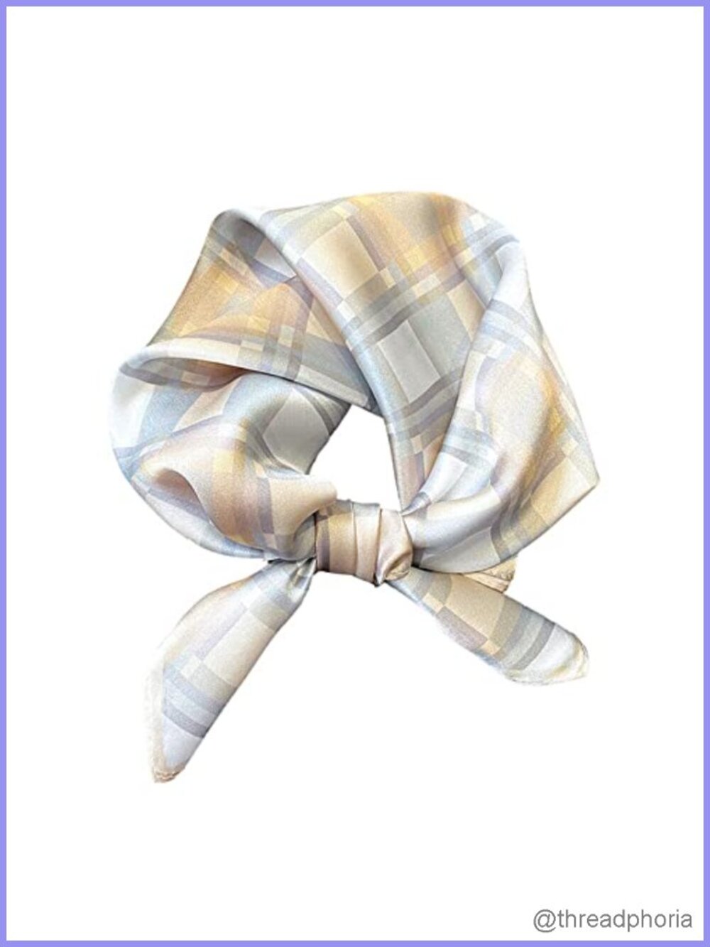 100% Mulberry Silk Small Square Scarf 21" x 21" Neckerchief Women's